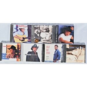 Lot of 7 80s 90s Country Music CDs Ricky Shelton McGraw Black